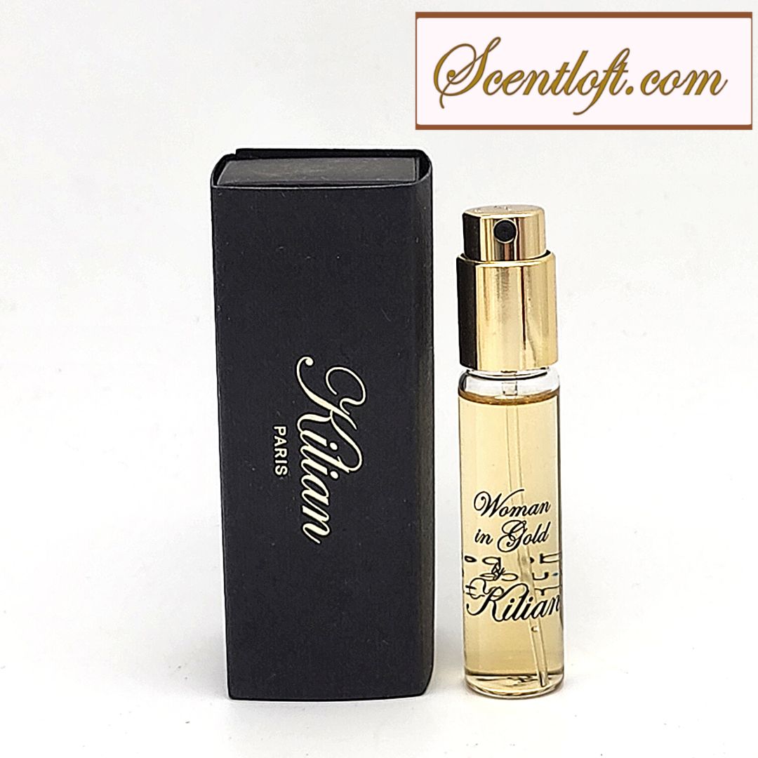 KILIAN Woman In Gold EDP 7.5ml Travel Atomizer + Optional Black