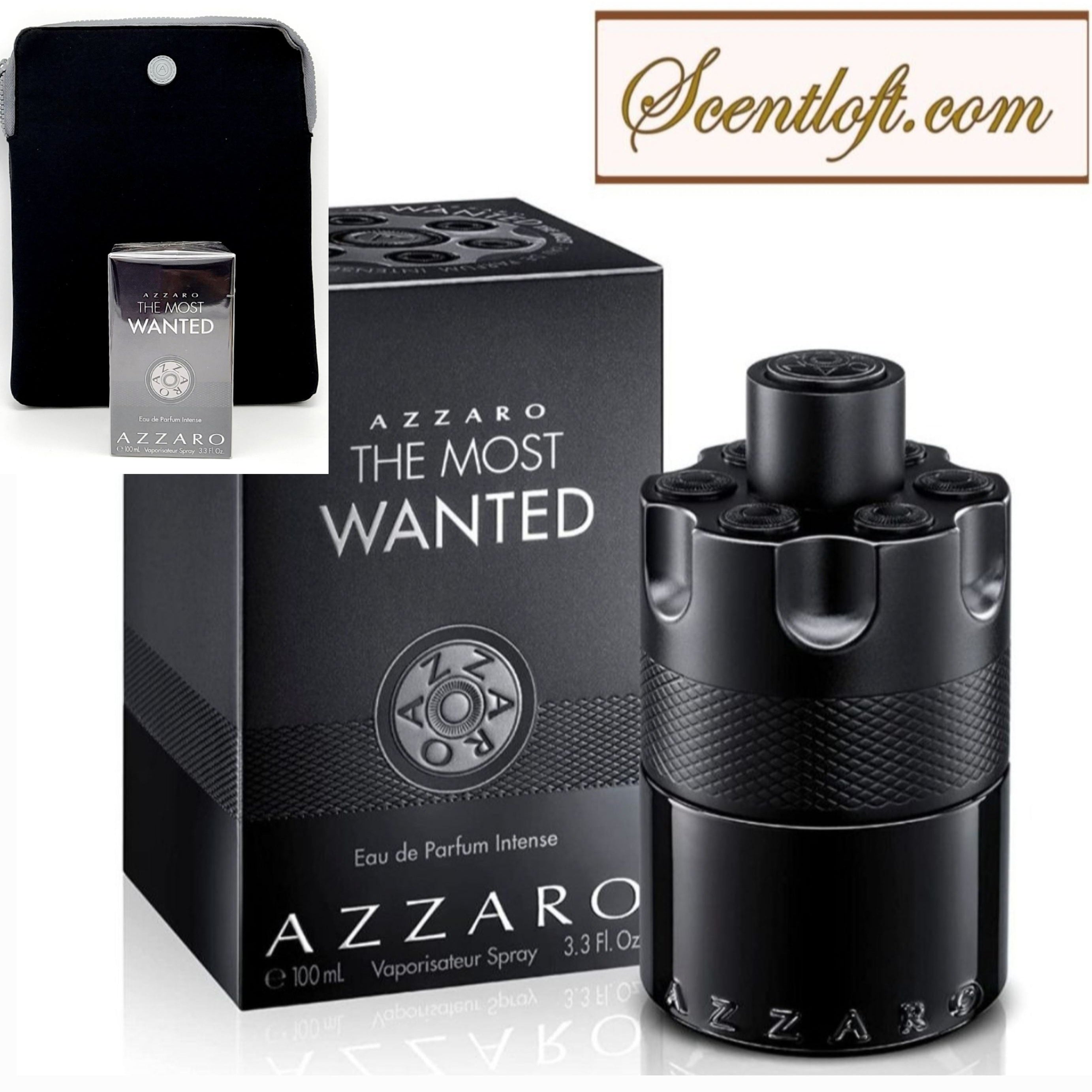 AZZARO The Most Wanted EDP Intense 100ml + Free Azzaro Tablet Pouch *