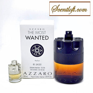 AZZARO The Most Wanted Parfum 100ml Tester + Free 5ml Azzaro Wanted Mini Perfume