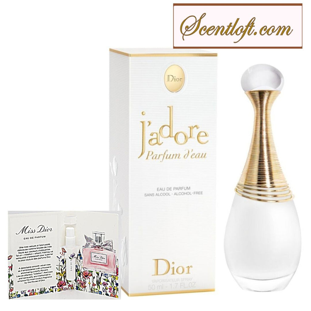 DIOR J'adore Parfum D'eau Sans Alcool (Alcohol-free) EDP 100ml + Free Mini Spray *