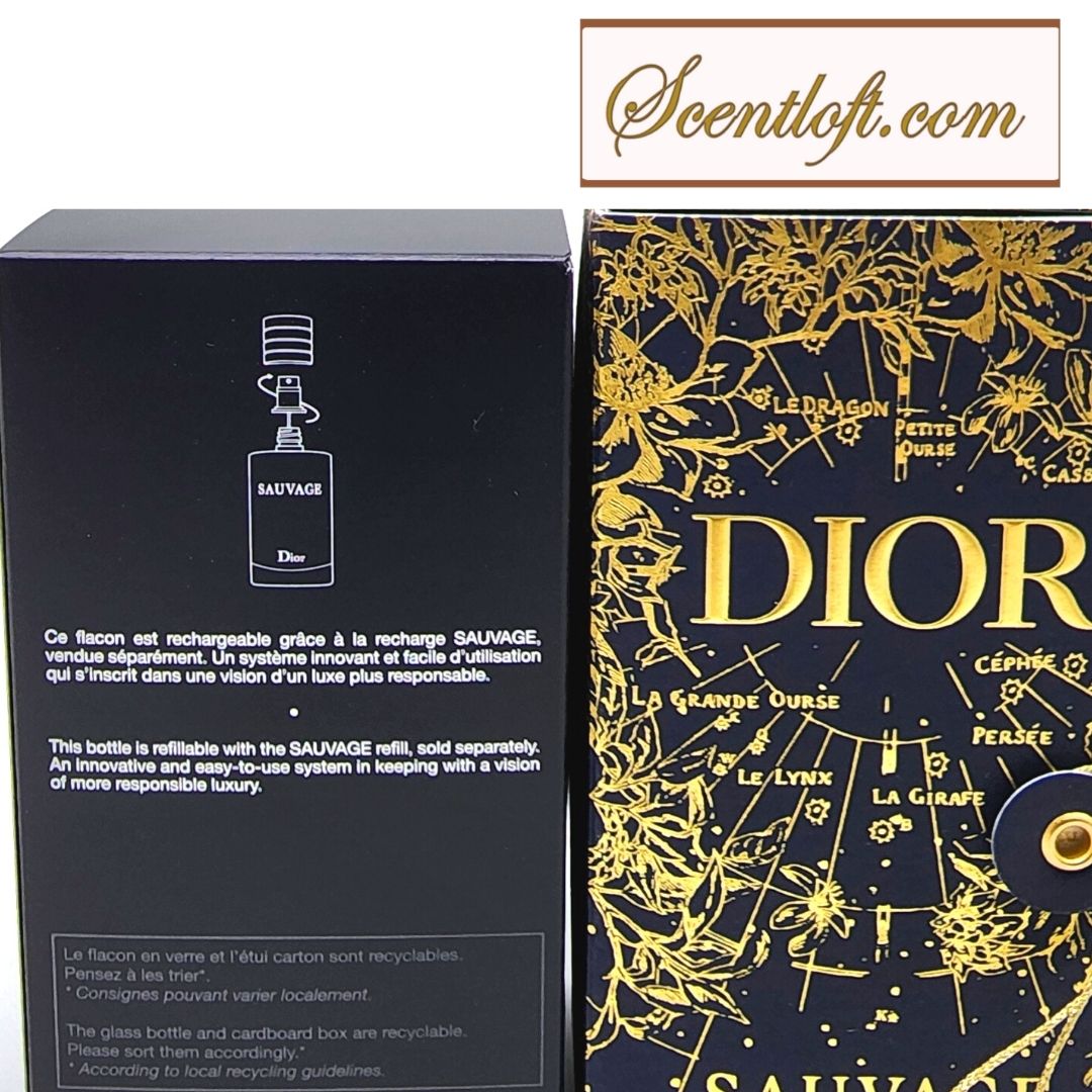 DIOR Sauvage EDP 100ml * (New Refillable Bottle) Constellation Pattern Limited Edition Gift Box