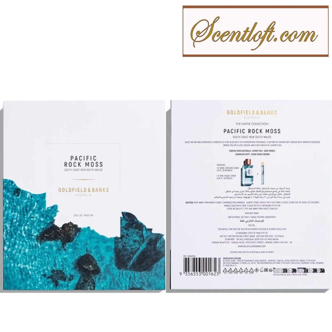 GOLDFIELD & BANKS Pacific Rock Moss Perfume Concentrate Giftset (100ml +10ml Travel Spray)