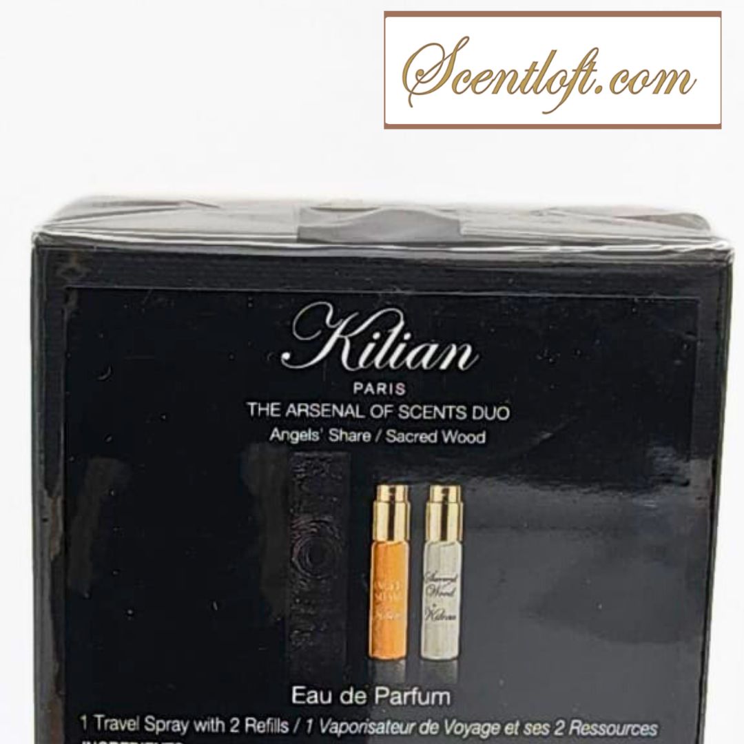 KILIAN Arsenal of Scents:  Woodsy Duo Travel Set (Angels' Share & Sacred Wood EDP) *