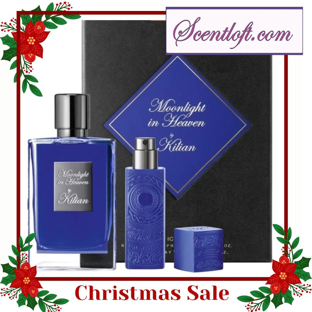 KILIAN Moonlight In Heaven Icon Set (50ml+7.5ml Blue Travel Atomizer Case