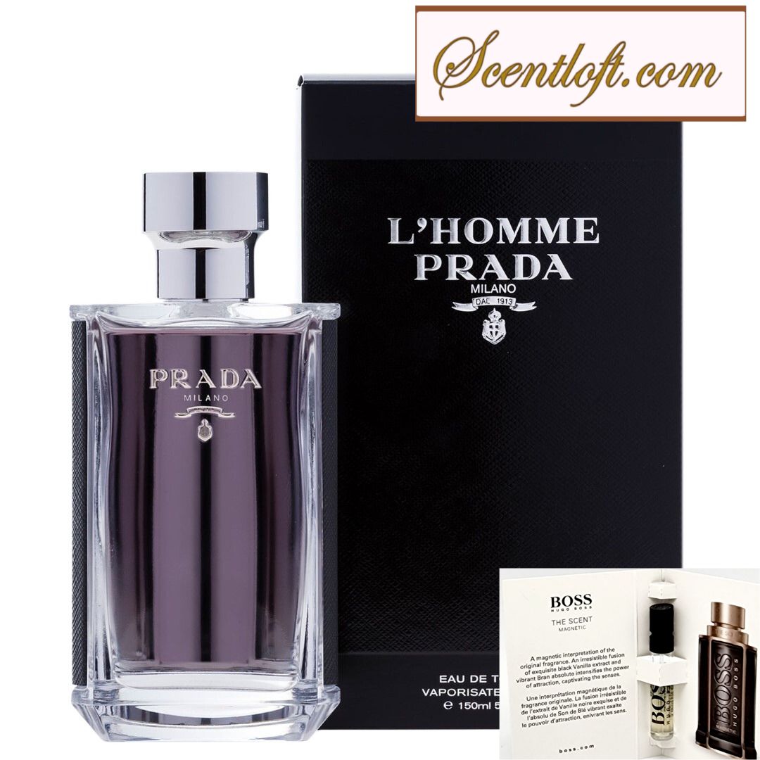 Prada L'Homme EDT 150ml + a free mini spray*