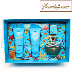 VERSACE Dylan Turquoise EDT 100ml 4-piece Gift Set (latest packaging)*