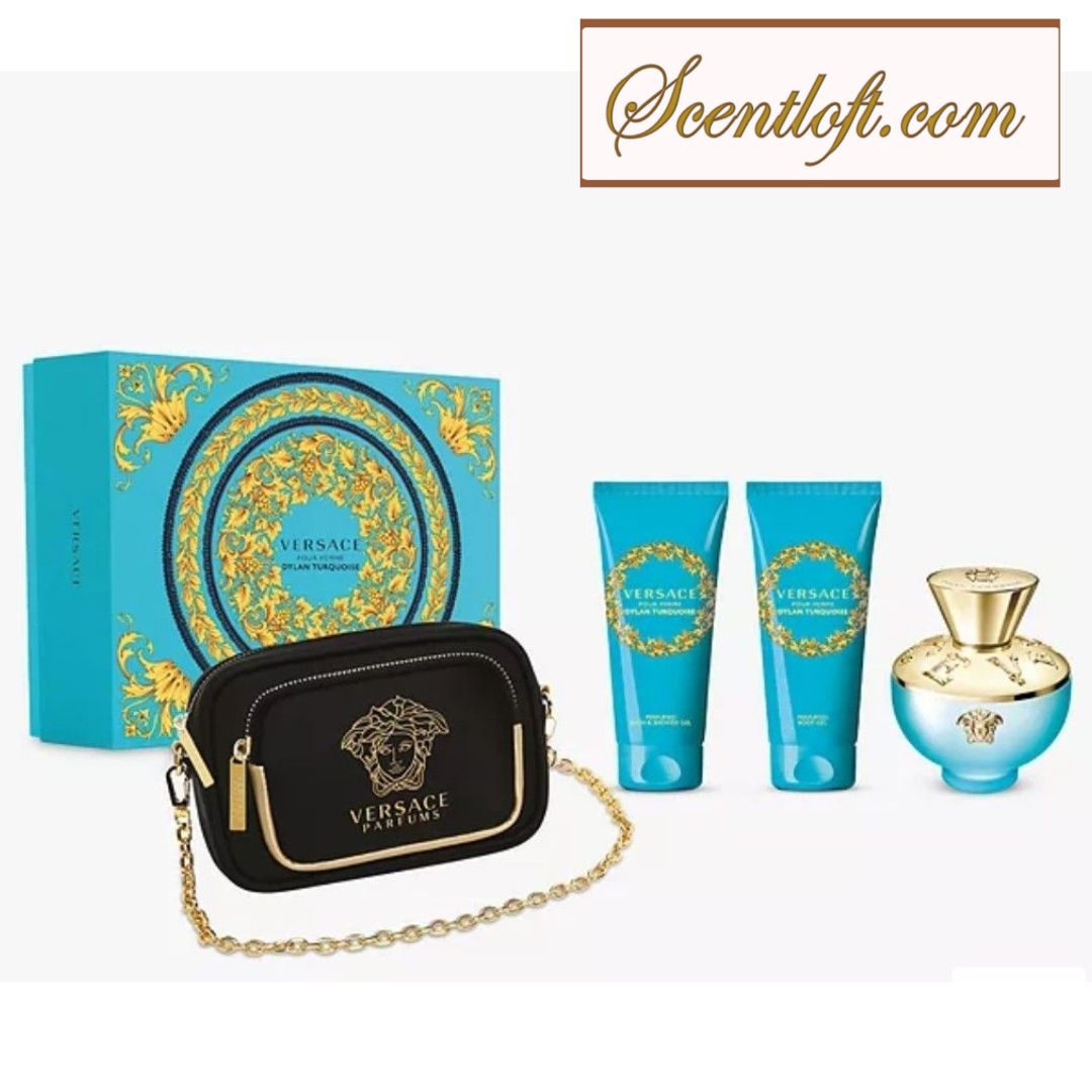 VERSACE Dylan Turquoise EDT 100ml 4 -piece Gift Set *