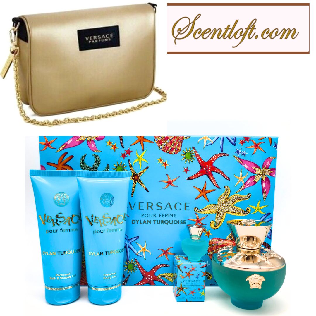 VERSACE Dylan Turquoise EDT 100ml 4-piece Gift Set (latest packaging)*