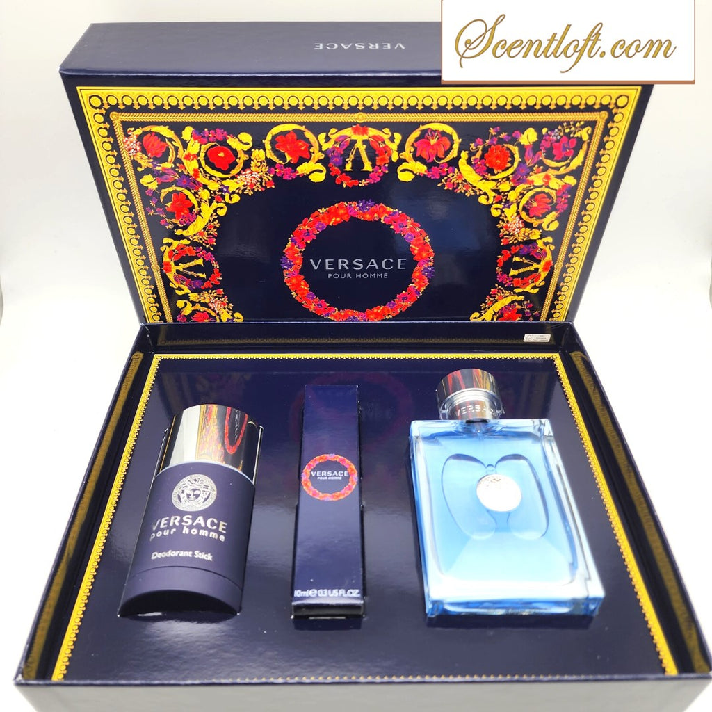VERSACE Pour Homme EDT 100ml with Deodorant 3-piece Gift Set *