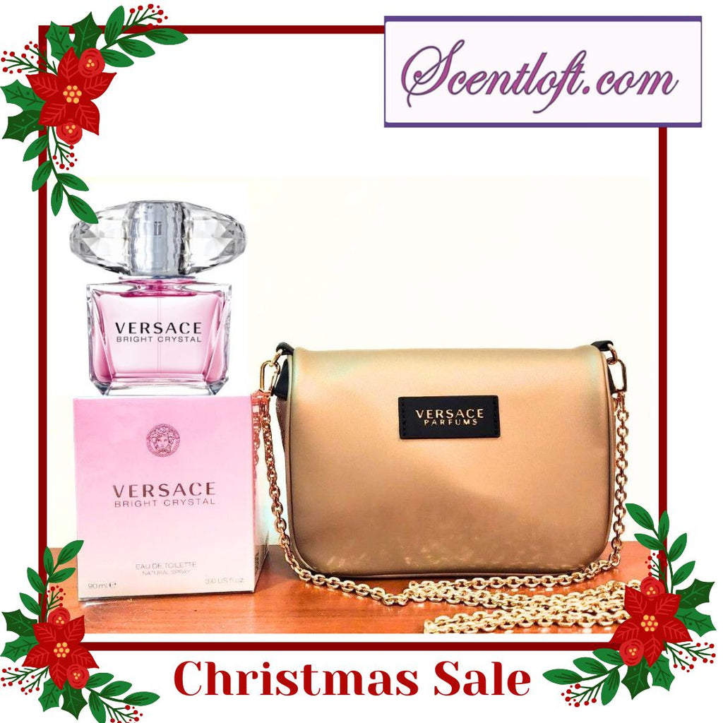 VERSACE Bright Crystal EDT 90ml + optional Cross-body Clutch