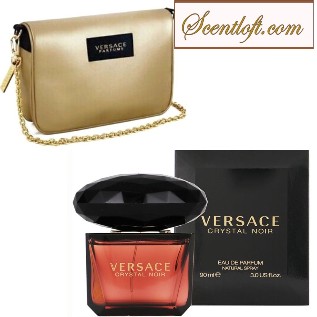VERSACE Crystal Noir Eau De Parfum 90ml + Optional Cross-body Clutch