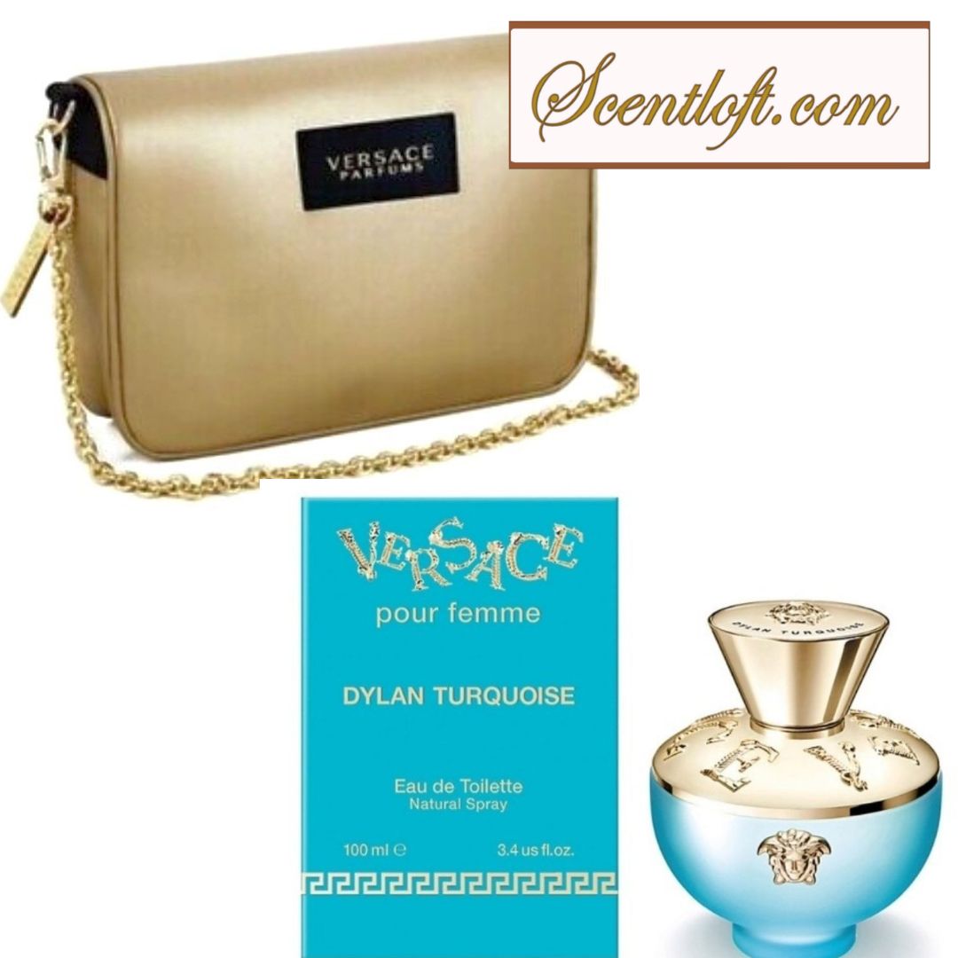 VERSACE Dylan Turquoise EDT 100ml + Optional Cross-body Clutch
