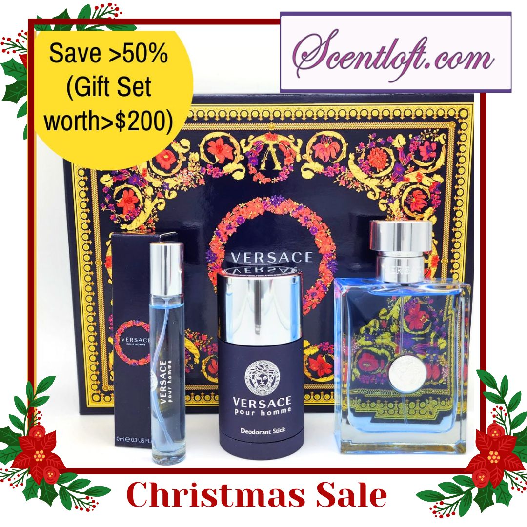 VERSACE Pour Homme EDT 100ml with Deodorant 3-piece Gift Set